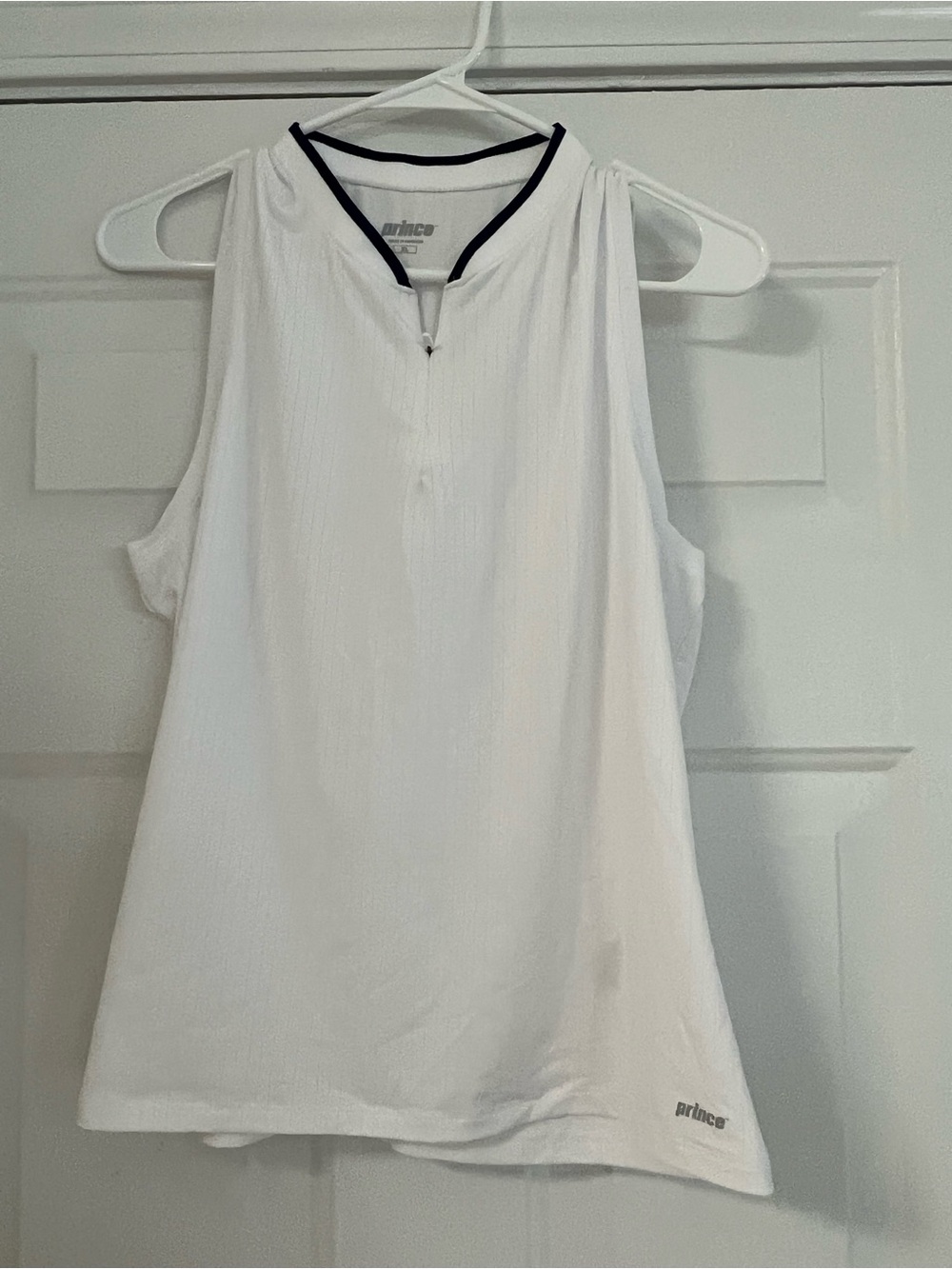 Prince Women's White Sleeveless Tennis Top with Contrast Trim XL